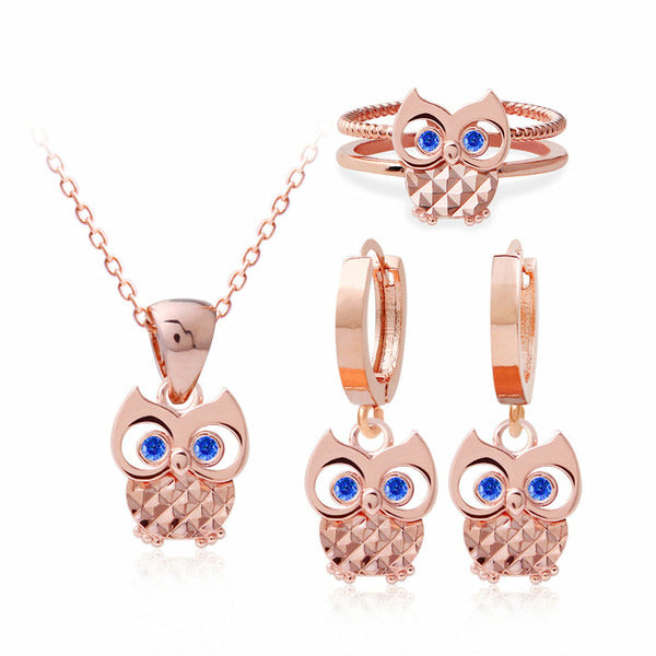 MaryGreen RoseGold Jewelry Royal Blue SET
