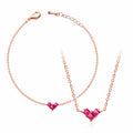 MaryGreen Jewelry 2-piece Set Bluevingheart (Bracelet+Necklace)