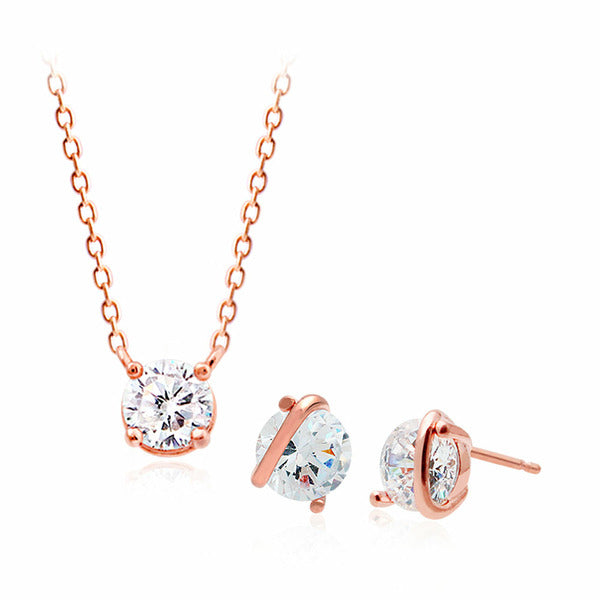 MaryGreen Jewelry 2-piece Set Universe (14K Goldfield Earrings+Necklace)