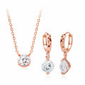 MaryGreen Jewelry 2 Pieces Set Adorable (14K Gold Pin Earrings+Necklace)