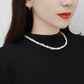 MaryGreen 925Silver IrRegular Pearl Necklace