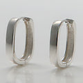 MaryGreen 925 sterling silver flat earrings
