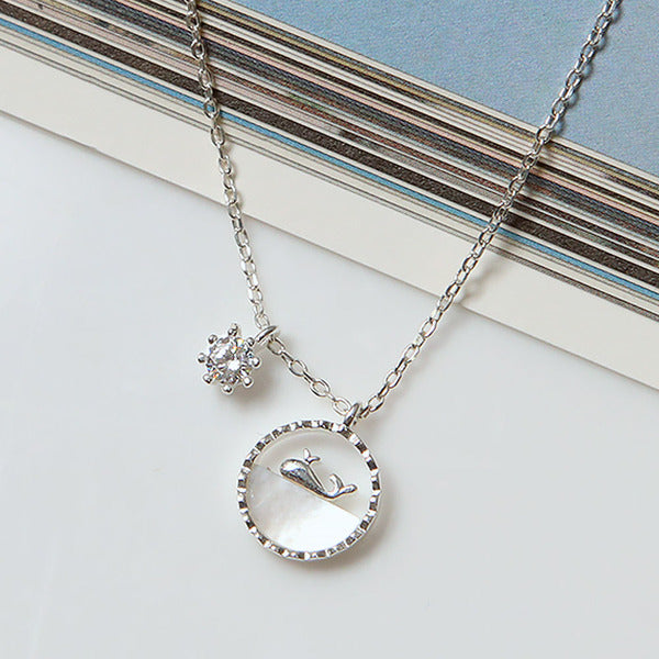 MaryGreen 925 SILVER whale necklace