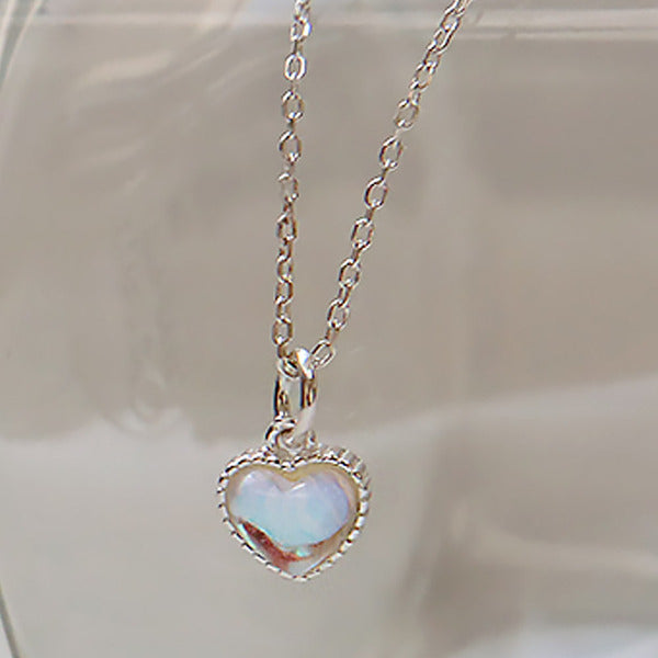 MaryGreen 925 SILVER Aurora Heart Necklace