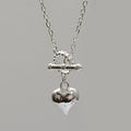MaryGreen 925 SILVER Glam Heart Toggle Necklace