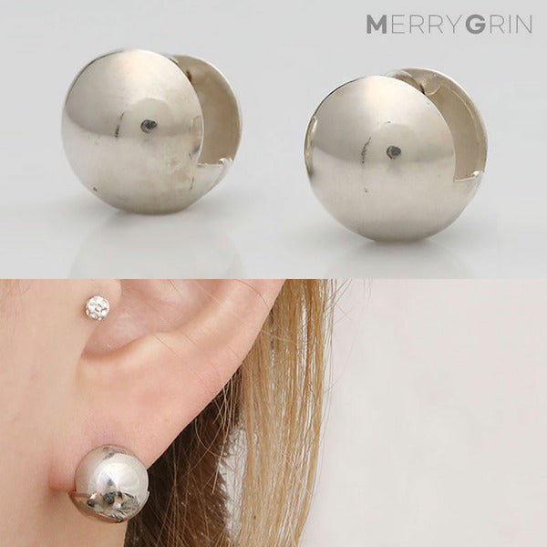 MaryGreen 925 silver marshmallow earrings