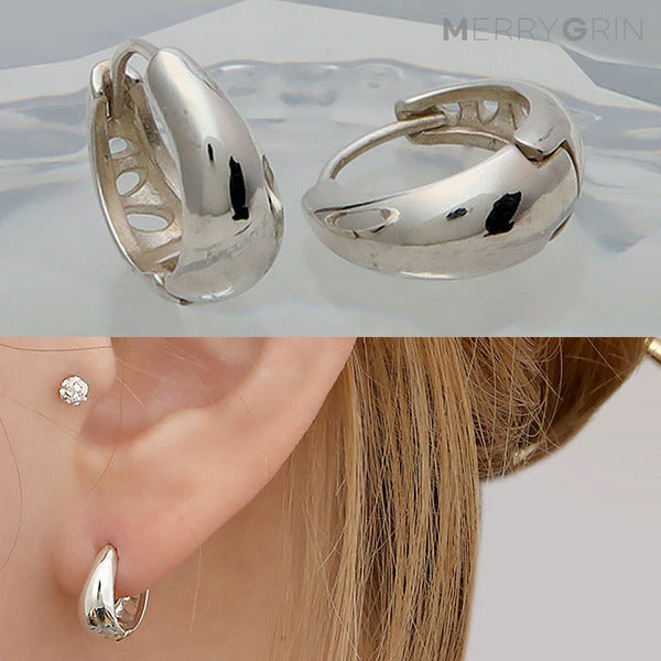 MaryGreen 925 sterling water drop ring earrings