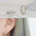 MaryGreen 925 SILVER cubic bubble ring earrings