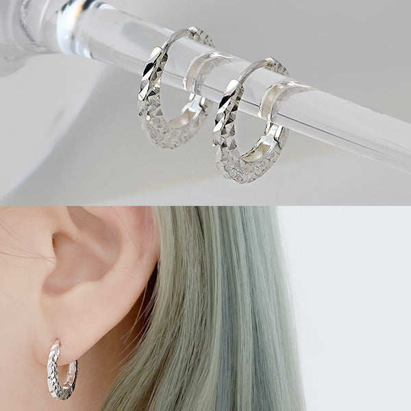 MaryGreen 925 SILVER silver blade cutting earrings
