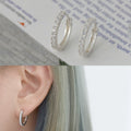 MaryGreen 925 SILVER earrings and ring shining silver