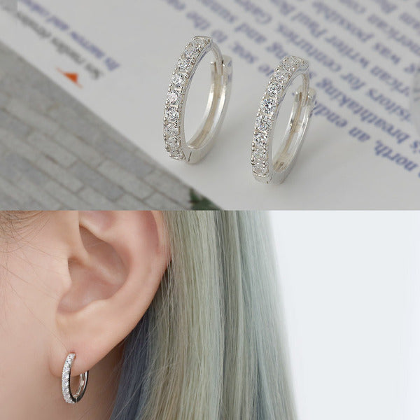 MaryGreen 925 SILVER earrings and ring shining silver