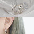 MaryGreen 925 SILVER earrings with double cutting