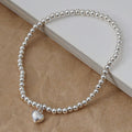 MaryGreen 925 SILVER silver heart bracelet