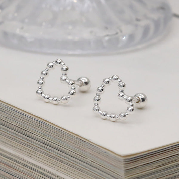MaryGreen 925 sterling silver heart piercing set