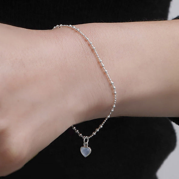 MaryGreen 925 silver opal heart bracelet choose one