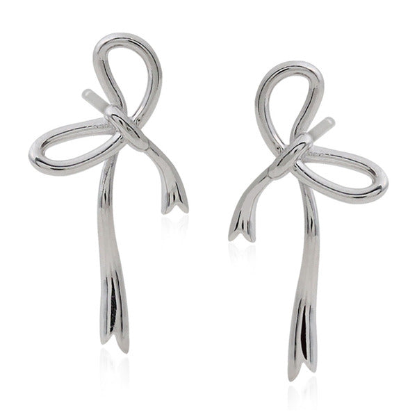 MaryGreen 925 sterling lovely ribbon earrings