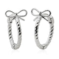MaryGreen 925 sterling silver ribbon earrings