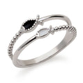 MaryGreen 925 Silver Twin Ring