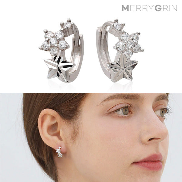 MaryGreen 925 silver flower earrings