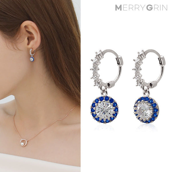 MaryGreen 925 sterling blue earrings