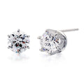 MaryGreen 92.5 Silver Moissanite 1.00ct 6 Prongs Earrings