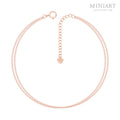 14K Rose Gold Two-Strand Chain Women's Layered Gold Bracelet