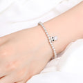 Miniature 92.5 Silver Cubic Owl Bracelet