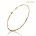 Miniature 14K triangular cut gold wire ring layered friendship ring MS280L