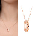 Miniart 14K Gold Cutting Ring Clip Gold Necklace 45cm