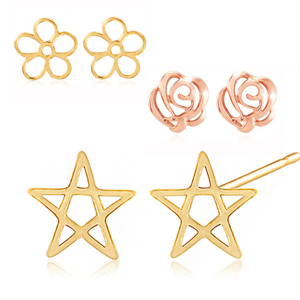 NizeJewelry [NeeGee] 14K GOLD WishYouWell Earrings 3-Piece Set