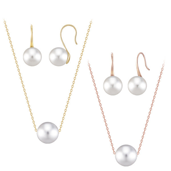 Swarovski Pearl Set in 14K Gold