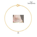 Nijizujuri 14K GOLD Circle White Cubic Chain Bracelet