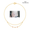 14K Gold Double Layered Golden Ball Bracelet
