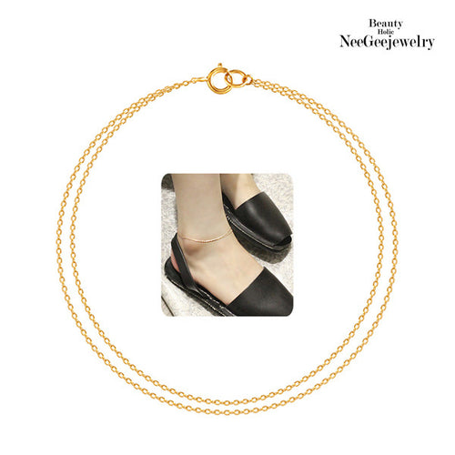 14K Gold Two-Strand Chain Bracelet