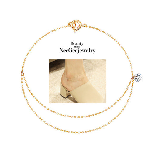 14K GOLD Lace Simple Drop Cubic Ring