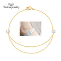 Nez Jewelery 14K GOLD Twin Cubic Chain Bracelet