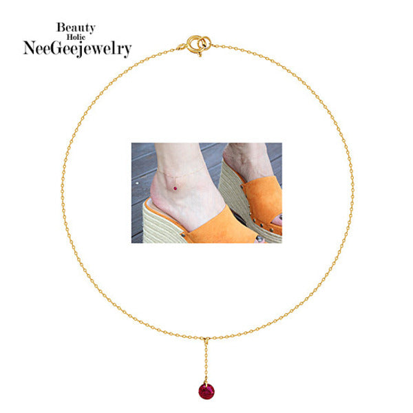 14K GOLD Cubic Simple Drop Bracelet