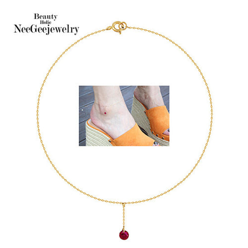 14K GOLD Cubic Simple Drop Bracelet