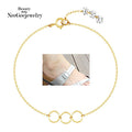 Nijijuvenile 14K GOLD triple cubic circle chain bracelet
