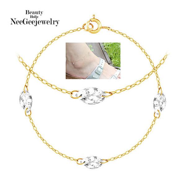 14K Gold Triple Way Bracelet Chain