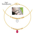 14K Gold Tear Drop Pearl Bracelet
