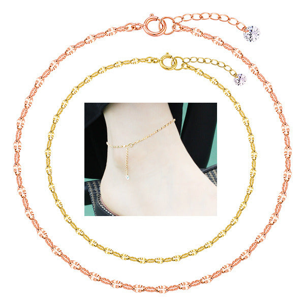 14K GOLD FOUR_leaf Clover CHAIN BRACELET