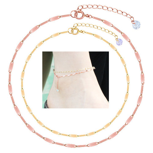 14K Gold Monostic Bracelet Chain