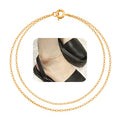 Modern 18K Gold Two-Strand Chain Bracelet