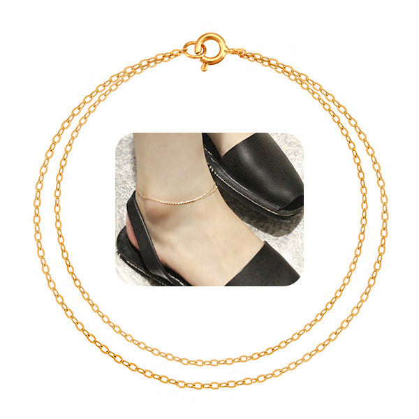 Modern 18K Gold Two-Strand Chain Bracelet