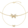 14K Gold Cubic Fly Bracelet Chain