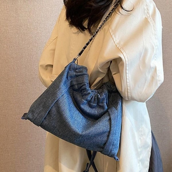 Beefarm denim 909FQU38 vintage chainstrap bag DHHJ01 tote for fashion accessories phone women's slin