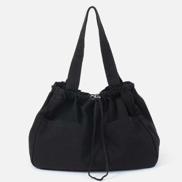 Peemol Canvas 945VOW92 Shoulder Bag Black Women's Handbag Backup Bag