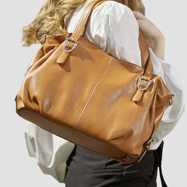 Befumo Natural Leather 429YUQ18 Shoulder Bag for Women with Zip Adjust Straps Daily Use