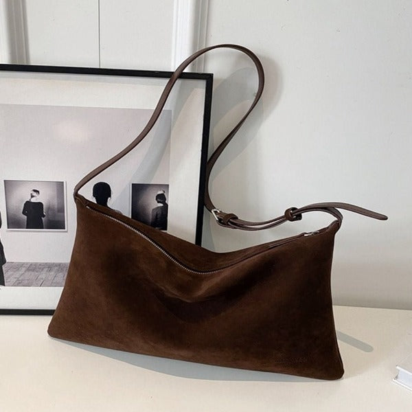 BestFriend Mall Men's 261ADO32 2 Color Classic Daily Suede Crossbody Shoulder Bag